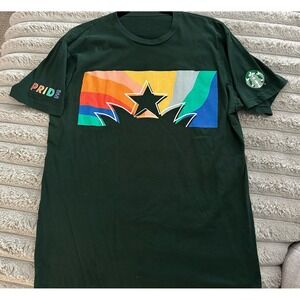 STARBUCKS Pride Employee Green Small Unisex T-shirt